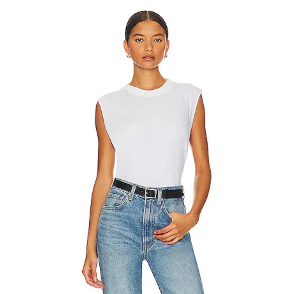 ENZA COSTA Cashmere Easy Vest White‎ Large New